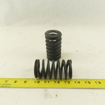 1" Hole Diameter 1-15/16" OD 3-5/8" Black Long Flat Wire Die Spring Lot Of 2