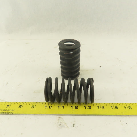 1" Hole Diameter 1-15/16" OD 3-5/8" Black Long Flat Wire Die Spring Lot Of 2