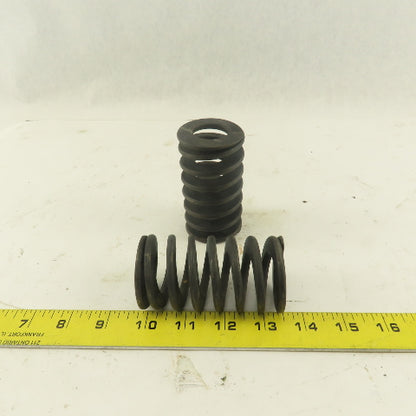 1" Hole Diameter 1-15/16" OD 3-5/8" Black Long Flat Wire Die Spring Lot Of 2