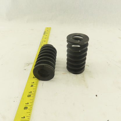 1" Hole Diameter 1-15/16" OD 3-5/8" Black Long Flat Wire Die Spring Lot Of 2