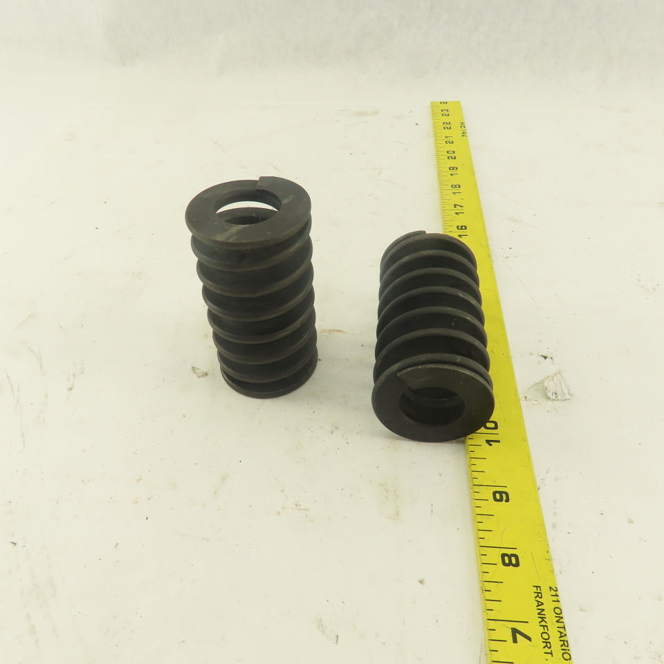 1" Hole Diameter 1-15/16" OD 3-5/8" Black Long Flat Wire Die Spring Lot Of 2