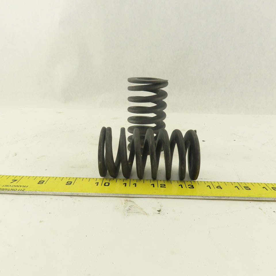 1" Hole Diameter 1-15/16" OD 3-5/8" Black Long Flat Wire Die Spring Lot Of 2