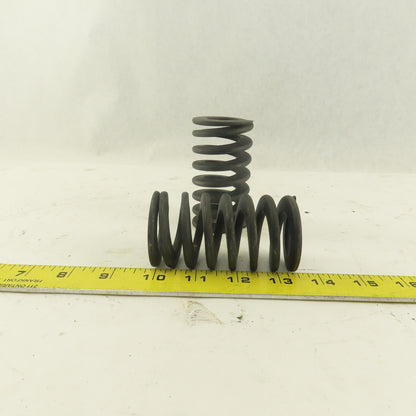 1" Hole Diameter 1-15/16" OD 3-5/8" Black Long Flat Wire Die Spring Lot Of 2