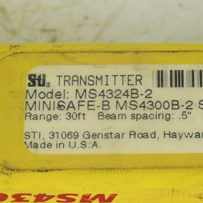 STI MiniSafe-B MS4324B-2 Transmitter Safety Light Curtain 24"