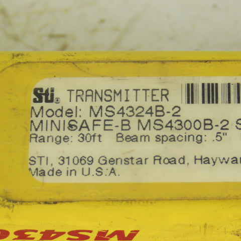 STI MiniSafe-B MS4324B-2 Transmitter Safety Light Curtain 24"