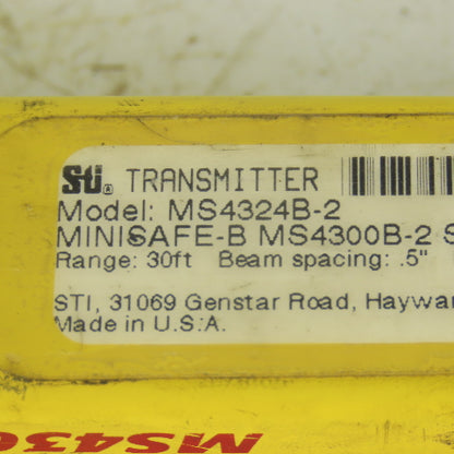 STI MiniSafe-B MS4324B-2 Transmitter Safety Light Curtain 24"