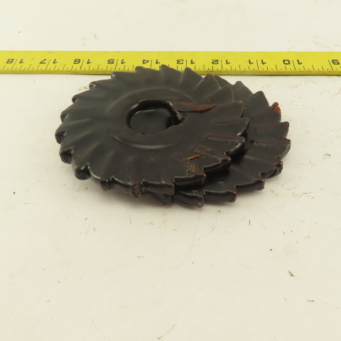 4-1/2" x 1/4" x 1-1/4" Bore 20 Tooth HSS Cutter Slitter Slot Blade Lot Of 2