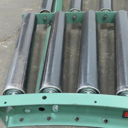 Roach 40-1/4" Gravity Roller 45° Curve Conveyor 37" BF 2.50" diam. Rollers