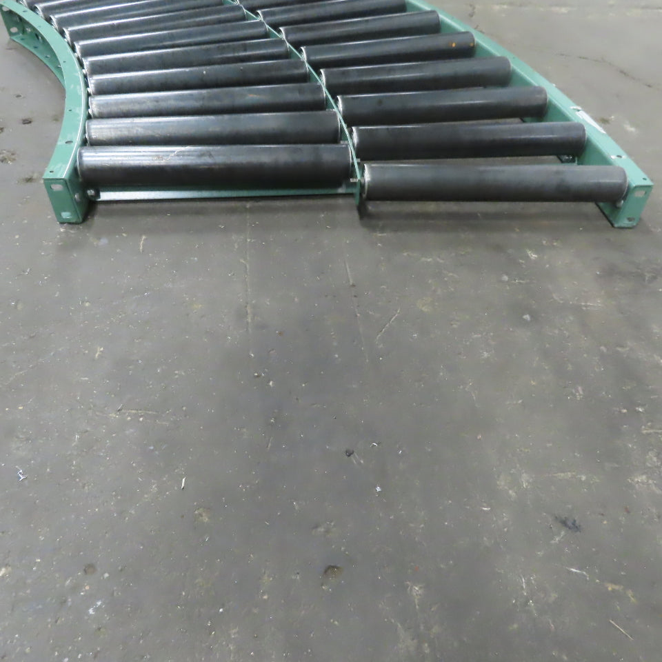 Roach 40-1/4" Gravity Roller 45° Curve Conveyor 37" BF 2.50" diam. Rollers