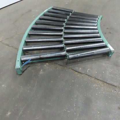 Roach 40-1/4" Gravity Roller 45° Curve Conveyor 37" BF 2.50" diam. Rollers
