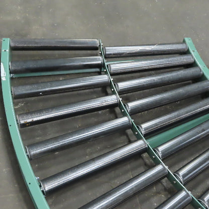 Roach 40-1/4" Gravity Roller 45° Curve Conveyor 37" BF 2.50" diam. Rollers