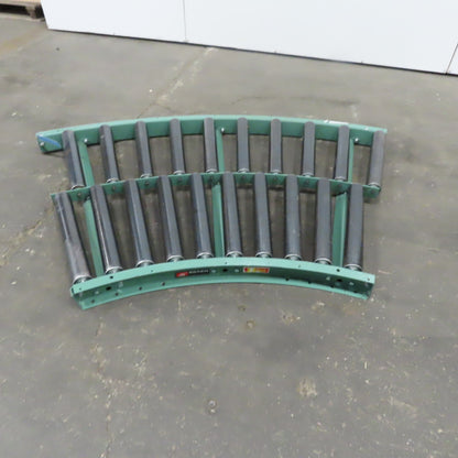 Roach 40-1/4" Gravity Roller 45° Curve Conveyor 37" BF 2.50" diam. Rollers