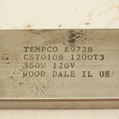 Tempco E9728 350W 120V Strip Heater 12" OAL