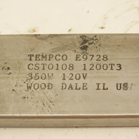 Tempco E9728 350W 120V Strip Heater 12" OAL