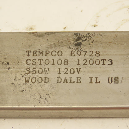 Tempco E9728 350W 120V Strip Heater 12" OAL