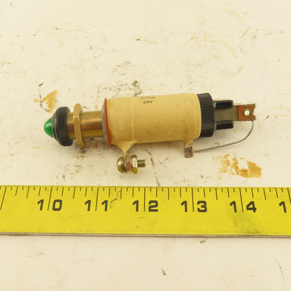 General Electric 6507128P1 Type ET-5 24VDC 110Ohm Panel Mount Indicator Light