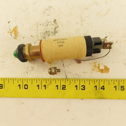 General Electric 6507128P1 Type ET-5 24VDC 110Ohm Panel Mount Indicator Light