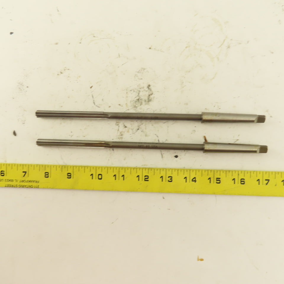 5/16" HSS Straight Flute Chucking Reamer 1MT Taper Shank 3" LOC Lot of 2