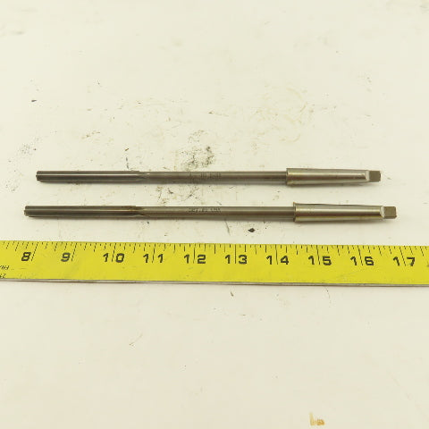 5/16" HSS Straight Flute Chucking Reamer 1MT Taper Shank 3" LOC Lot of 2