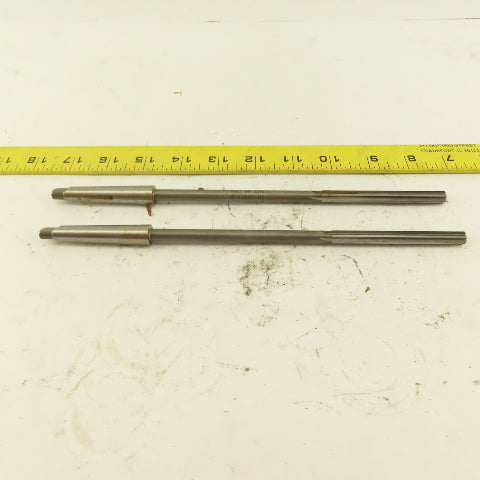 5/16" HSS Straight Flute Chucking Reamer 1MT Taper Shank 3" LOC Lot of 2