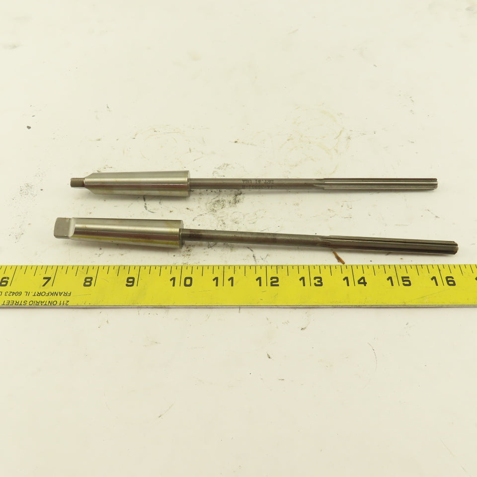 5/16" HSS Straight Flute Chucking Reamer 2MT Taper Shank 3" LOC Lot of 2