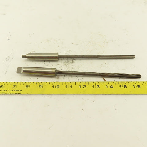 5/16" HSS Straight Flute Chucking Reamer 2MT Taper Shank 3" LOC Lot of 2