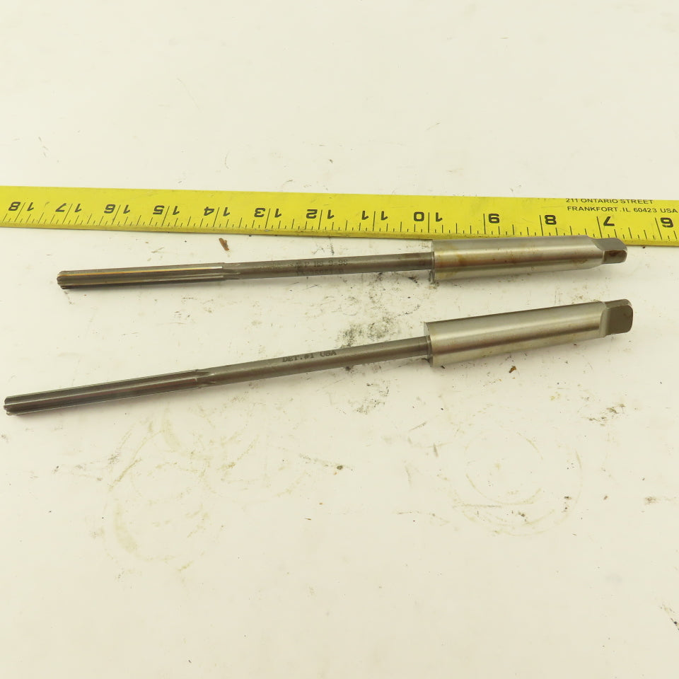 5/16" HSS Straight Flute Chucking Reamer 2MT Taper Shank 3" LOC Lot of 2