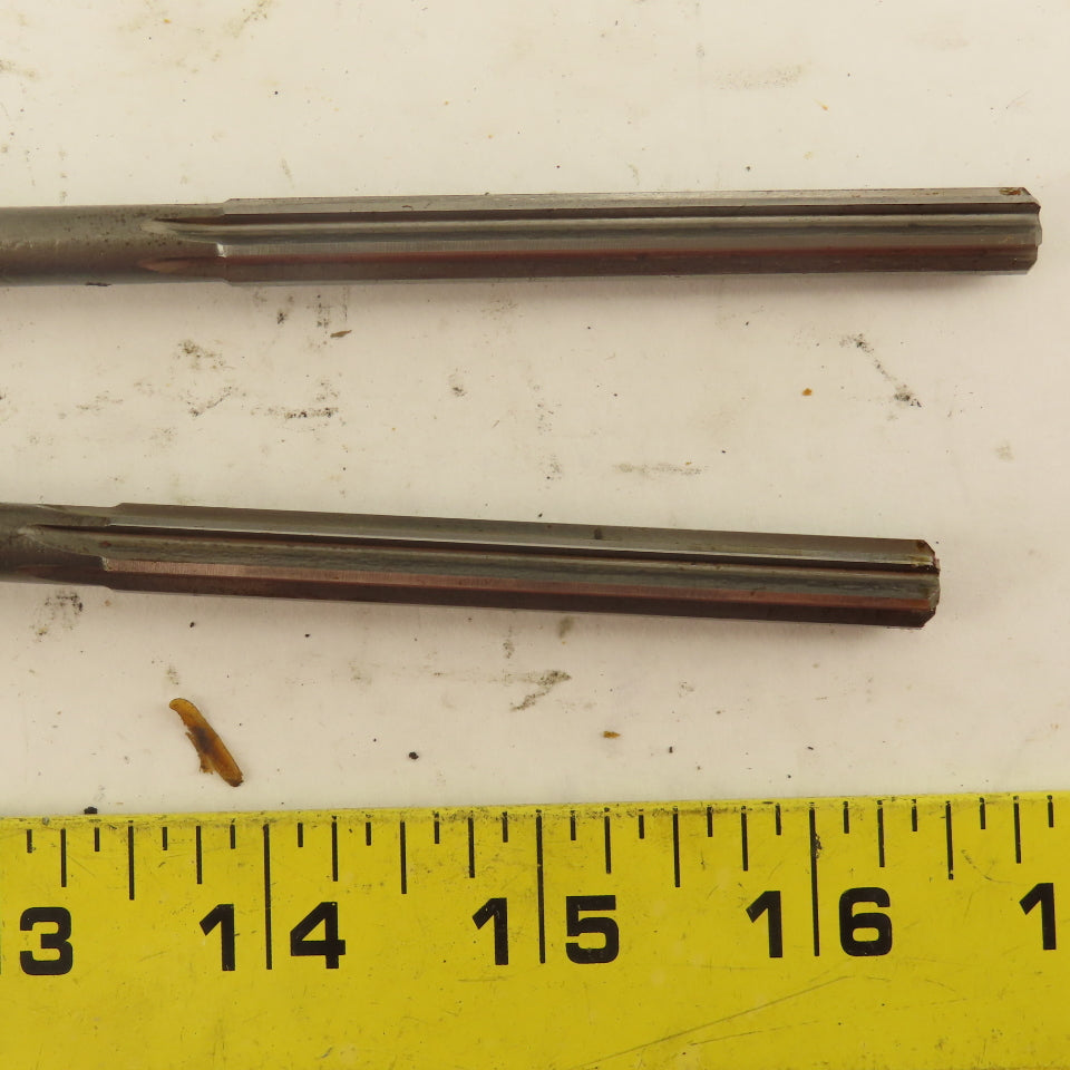 5/16" HSS Straight Flute Chucking Reamer 2MT Taper Shank 3" LOC Lot of 2