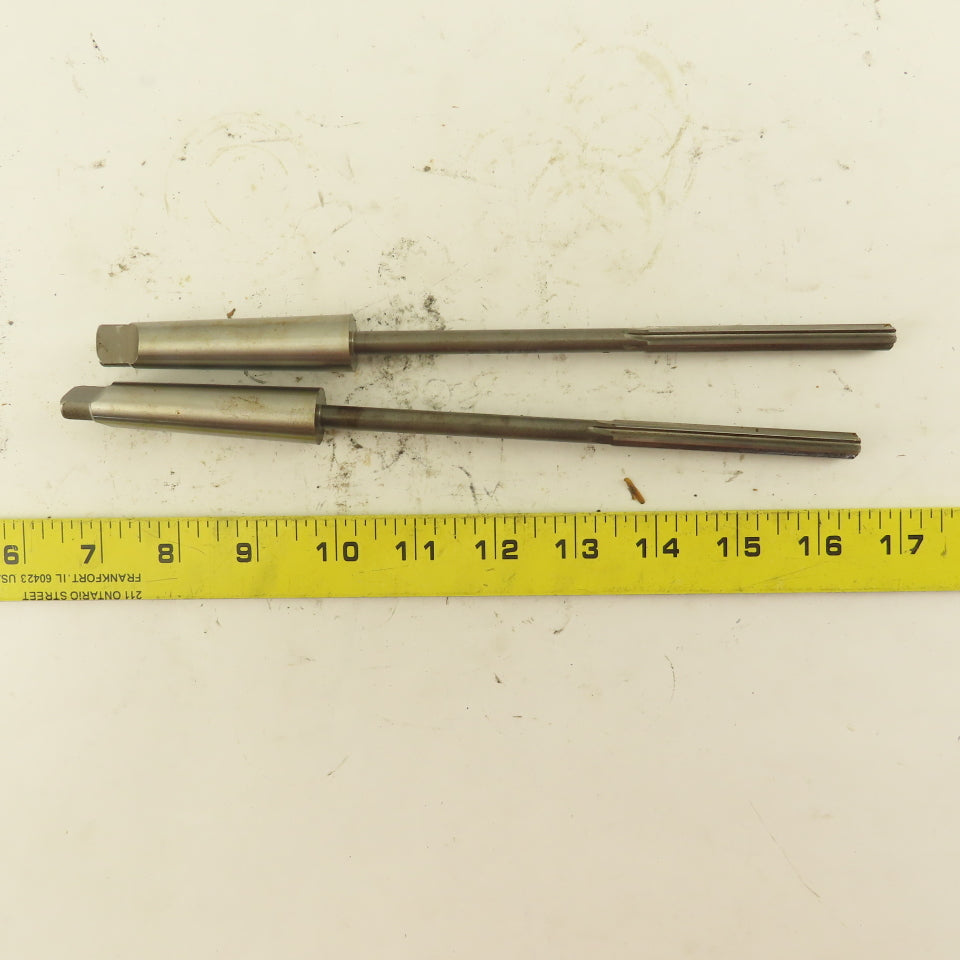 5/16" HSS Straight Flute Chucking Reamer 2MT Taper Shank 3" LOC Lot of 2
