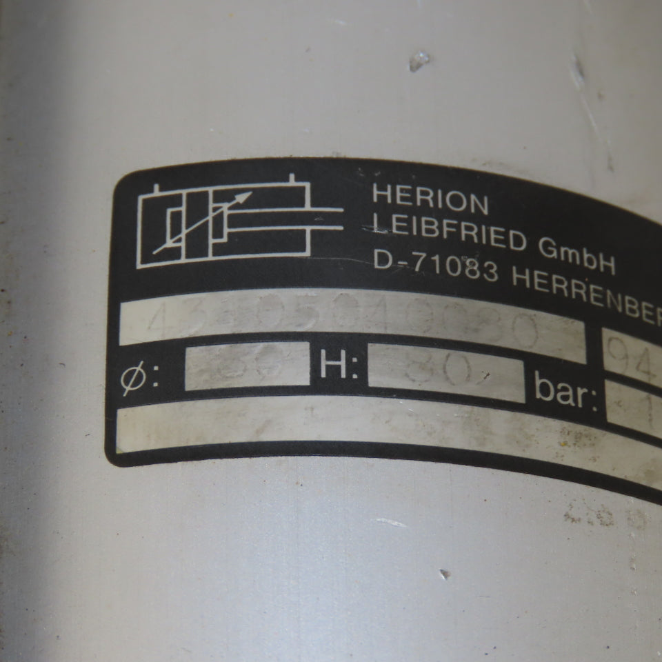 Herion Leibfried 43105040080 Pneumatic Cylinder 80mm Bore x 80mm Stroke 10 Bar