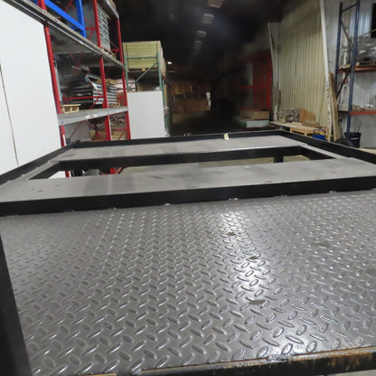 Custom Fab Stationary Look Over Machine Mezzanine Ladder Platform 64x86x70" Tall