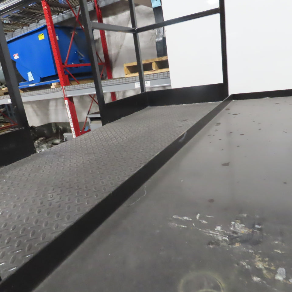 Custom Fab Stationary Look Over Machine Mezzanine Ladder Platform 64x86x70" Tall