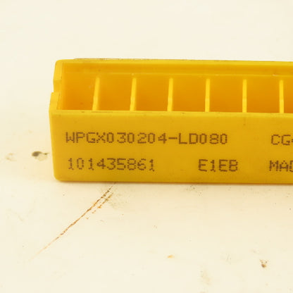 Kennametal WPGX030204-LD080 Carbide Milling Insert 0.2604" x 3/32" Lot Of 10