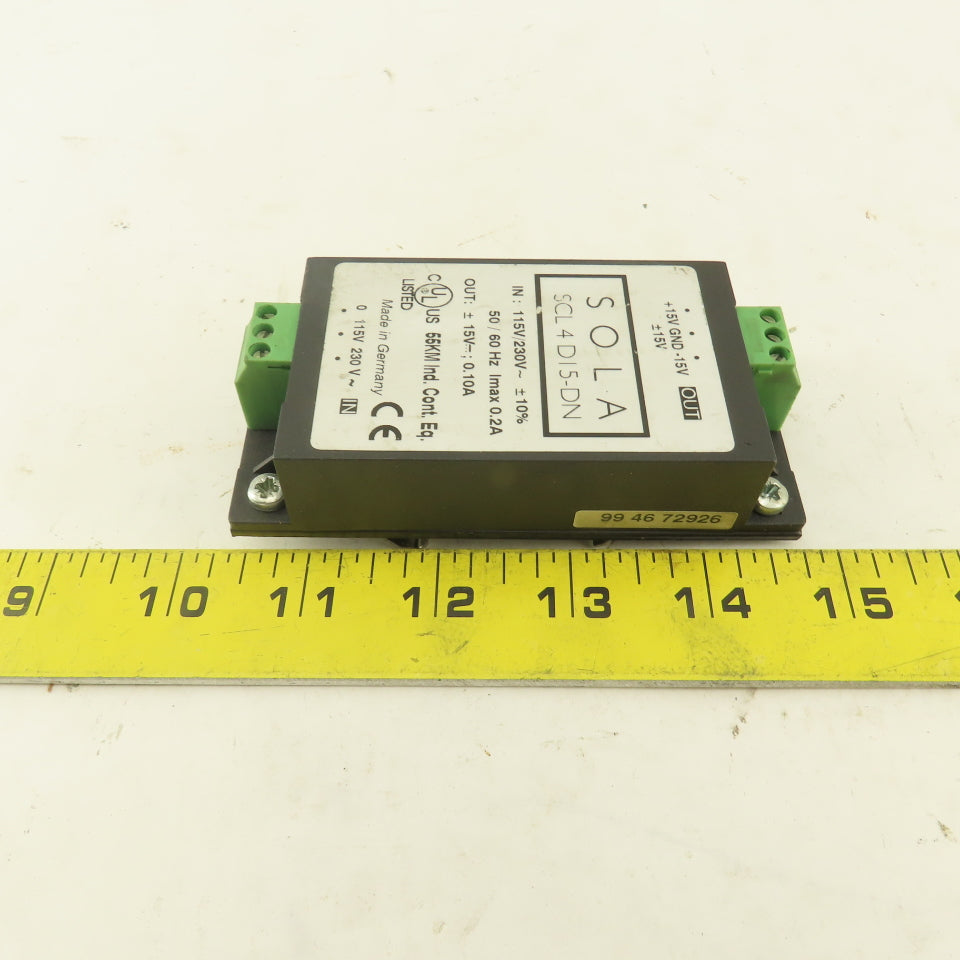 Sola SCL 4 D15-DN 115/230V AC Input 15V DC Output Power Supply