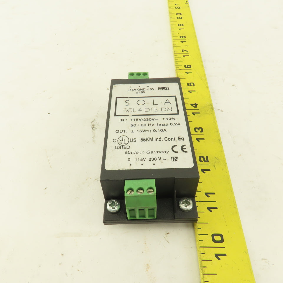 Sola SCL 4 D15-DN 115/230V AC Input 15V DC Output Power Supply