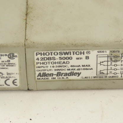 Allen Bradley 4 2DBC-5000 10-30VDC Photo Head W/ Quick Disconnect