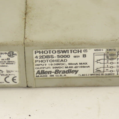 Allen Bradley 4 2DBC-5000 10-30VDC Photo Head W/ Quick Disconnect