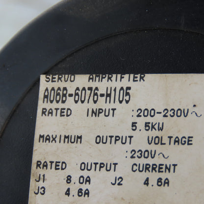 Fanuc A06B-6076-H105 Servo Amplifier 200-230V 5.5kW