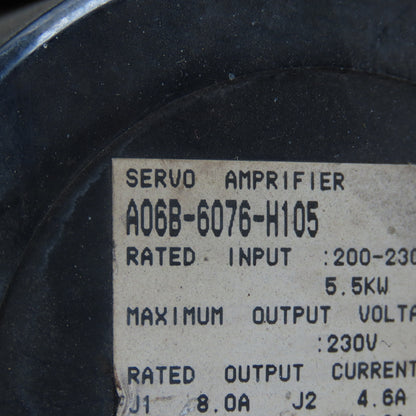 Fanuc A06B-6076-H105 Servo Amplifier 200-230V 5.5kW
