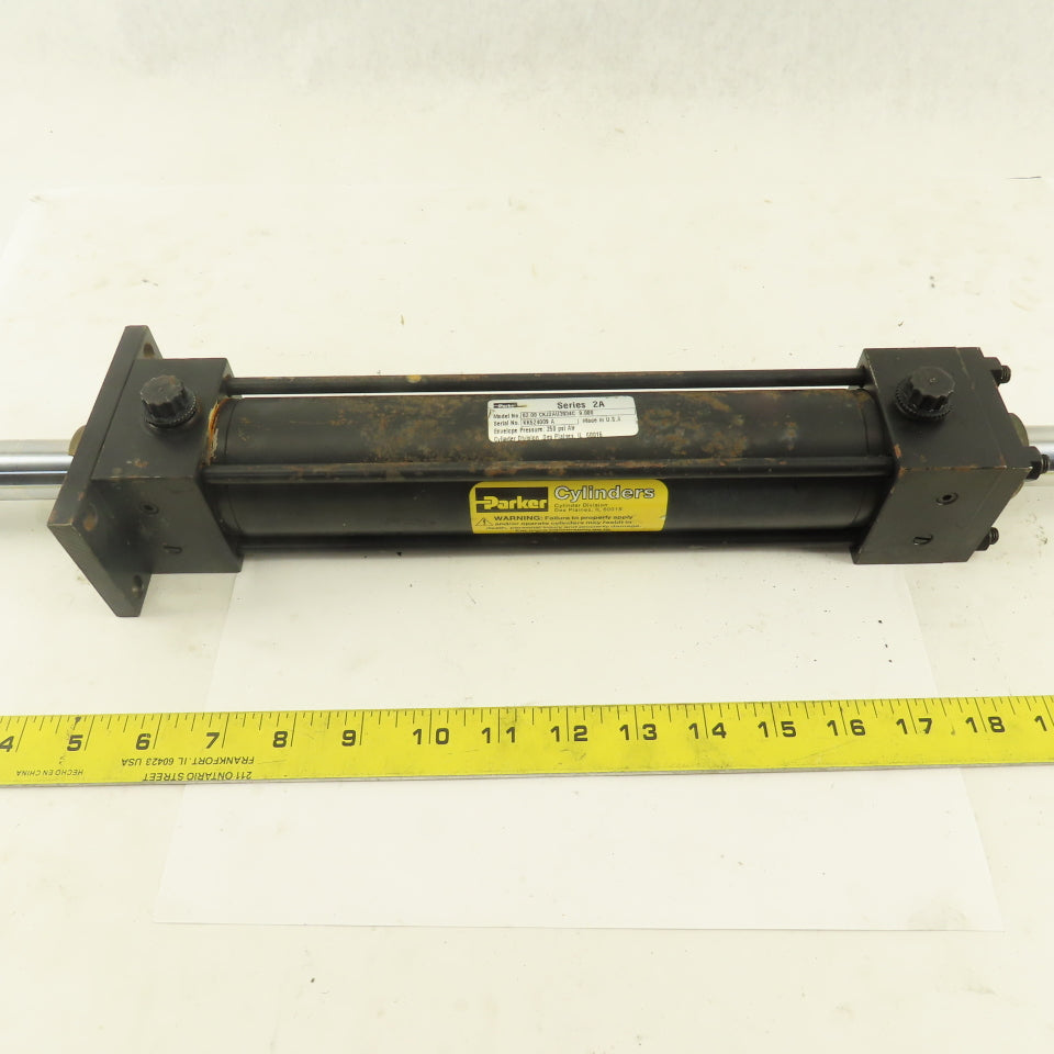 Parker CKJ2AU3934C 2" Bore 9" Double Ended Stroke Air Cylinder 250PSI