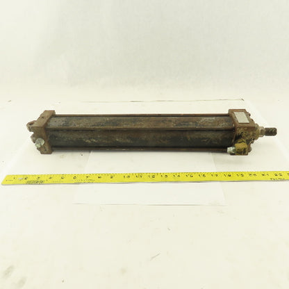 Hanna 2-1/2" Bore 15" Stroke Pneumatic Cylinder Shock Style Double Acting
