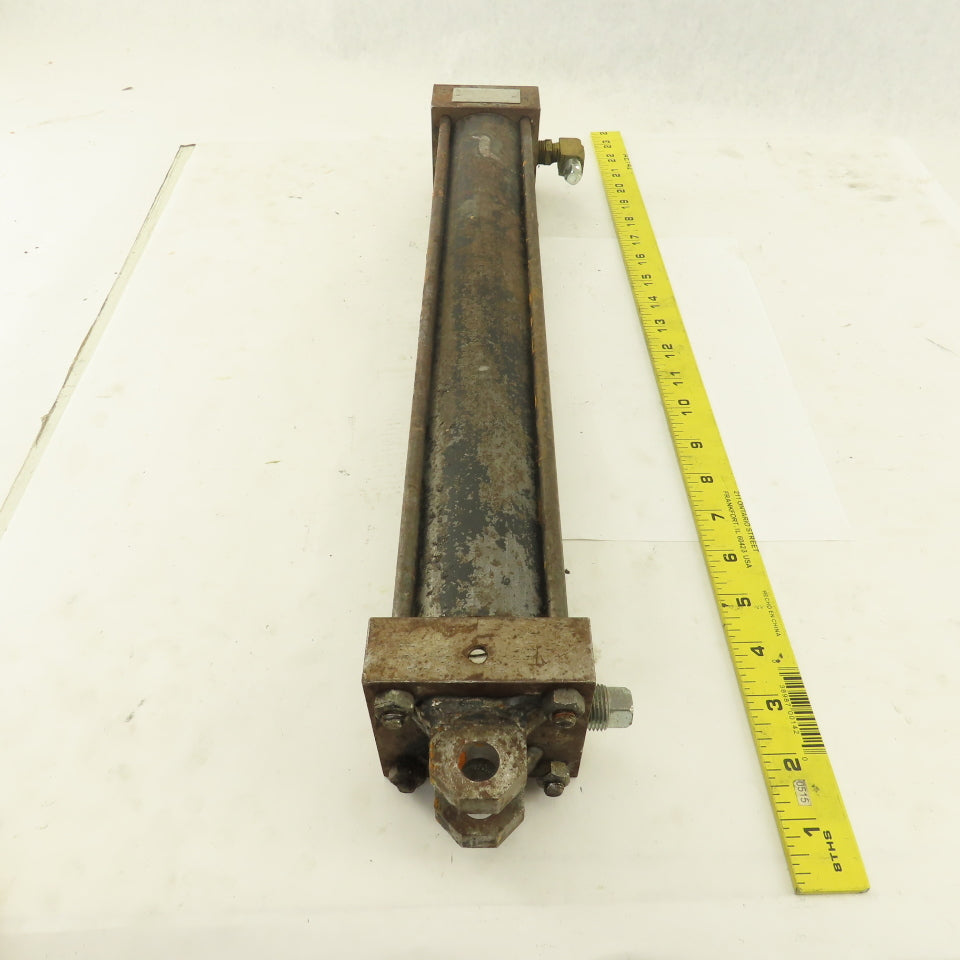 Hanna 2-1/2" Bore 15" Stroke Pneumatic Cylinder Shock Style Double Acting