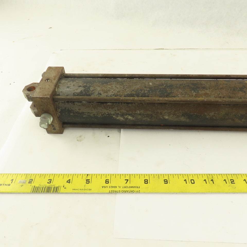 Hanna 2-1/2" Bore 15" Stroke Pneumatic Cylinder Shock Style Double Acting