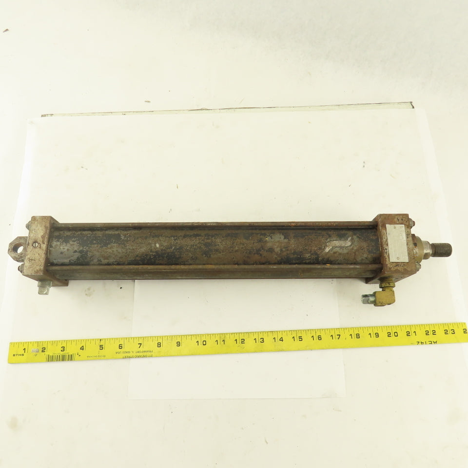 Hanna 2-1/2" Bore 15" Stroke Pneumatic Cylinder Shock Style Double Acting