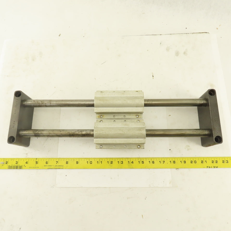 3/4" Tandem Rail Linear Ball Bearing Assembly 10-1/4" Travel 18-1/2" OAL