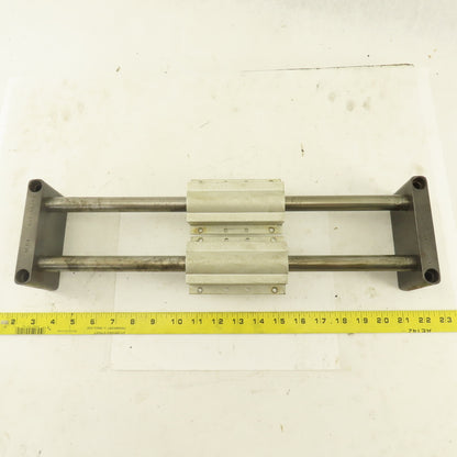 3/4" Tandem Rail Linear Ball Bearing Assembly 10-1/4" Travel 18-1/2" OAL