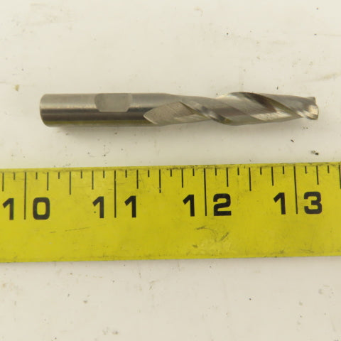 3/8" 2 Flute Spiral Solid Carbide Square End Mill 3/8" Shank 3" OAL
