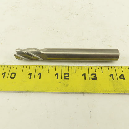 1/2" Solid Carbide End Mill 4 Flute Spiral Square 1/2" Shank 4" OAL