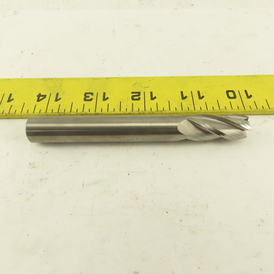 1/2" Solid Carbide End Mill 4 Flute Spiral Square 1/2" Shank 4" OAL