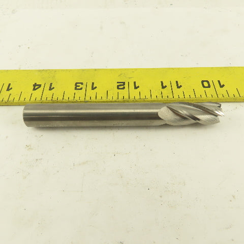 1/2" Solid Carbide End Mill 4 Flute Spiral Square 1/2" Shank 4" OAL